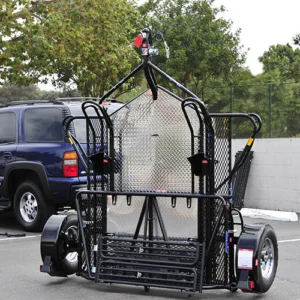 Dual-Rail Ride-Up SRL Folding Stand-Up™ Motorcycle Trailer